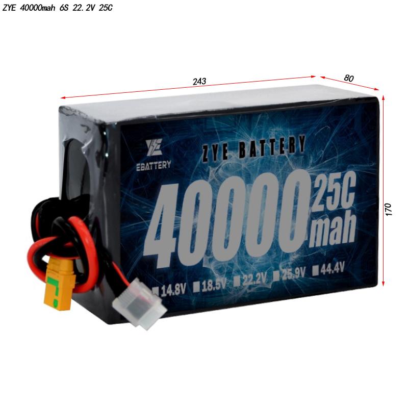 40000 mAh lipo -batterij